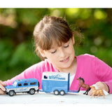 Breyer Stablemates Farms Land Rover & Tag-A-Long Trailer