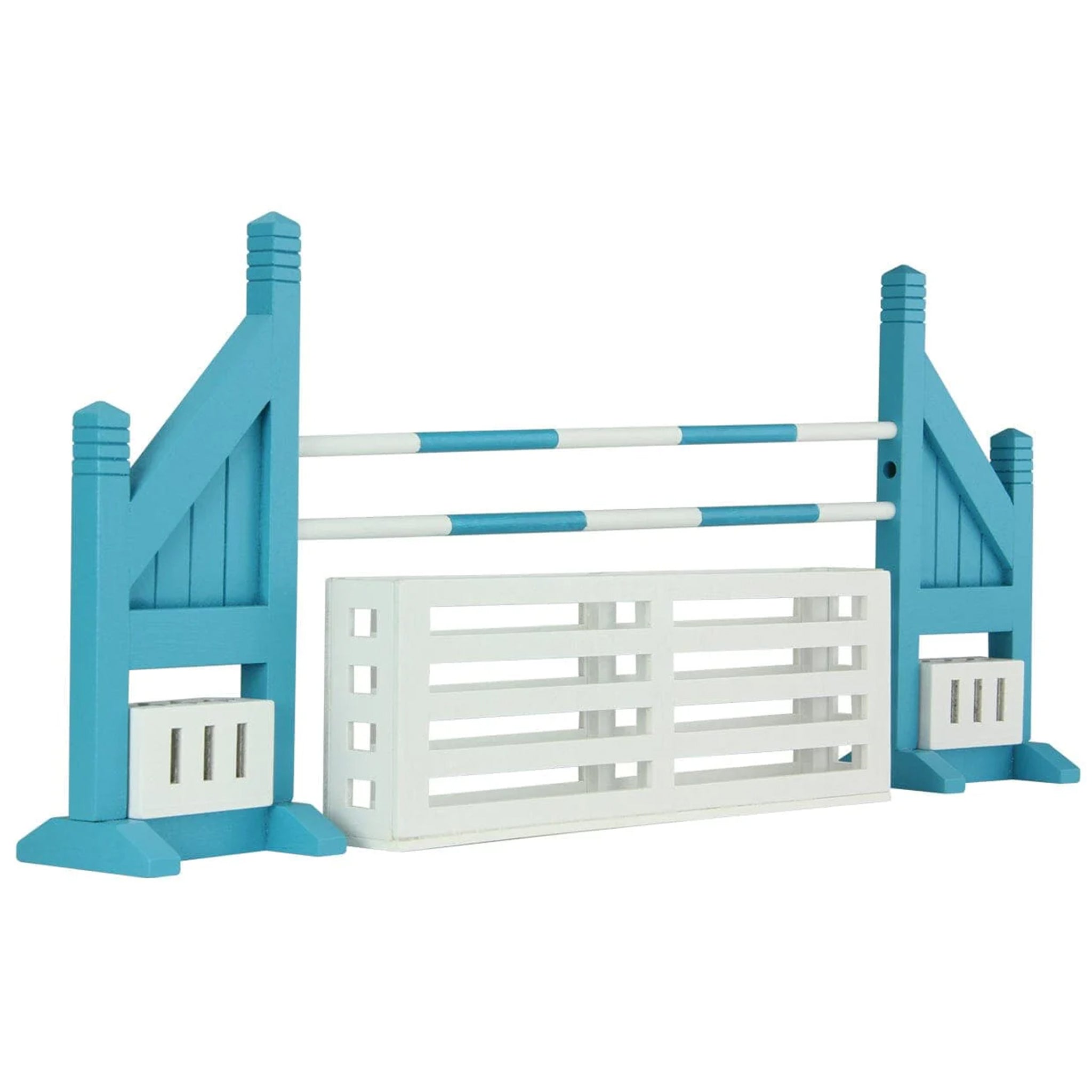 Breyer Traditional Brush Box Jump - Turquoise and White