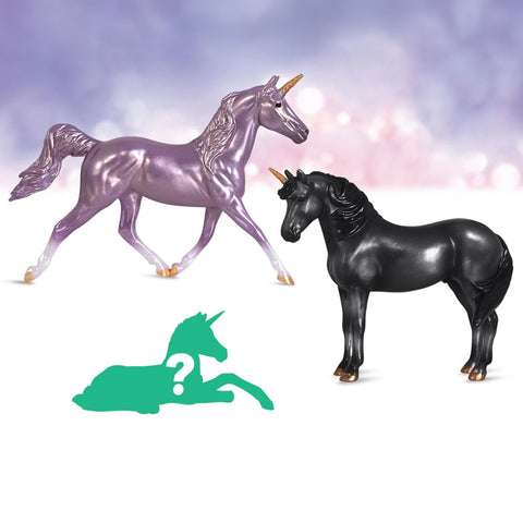 Breyer Stablemates Unicorn Foal Surprise -  Enchanted Forest Family