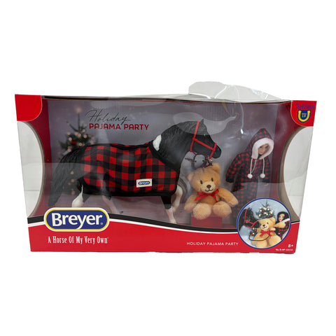 Breyer Traditional Holiday Pajama Party Horse and Rider Set Box Damage