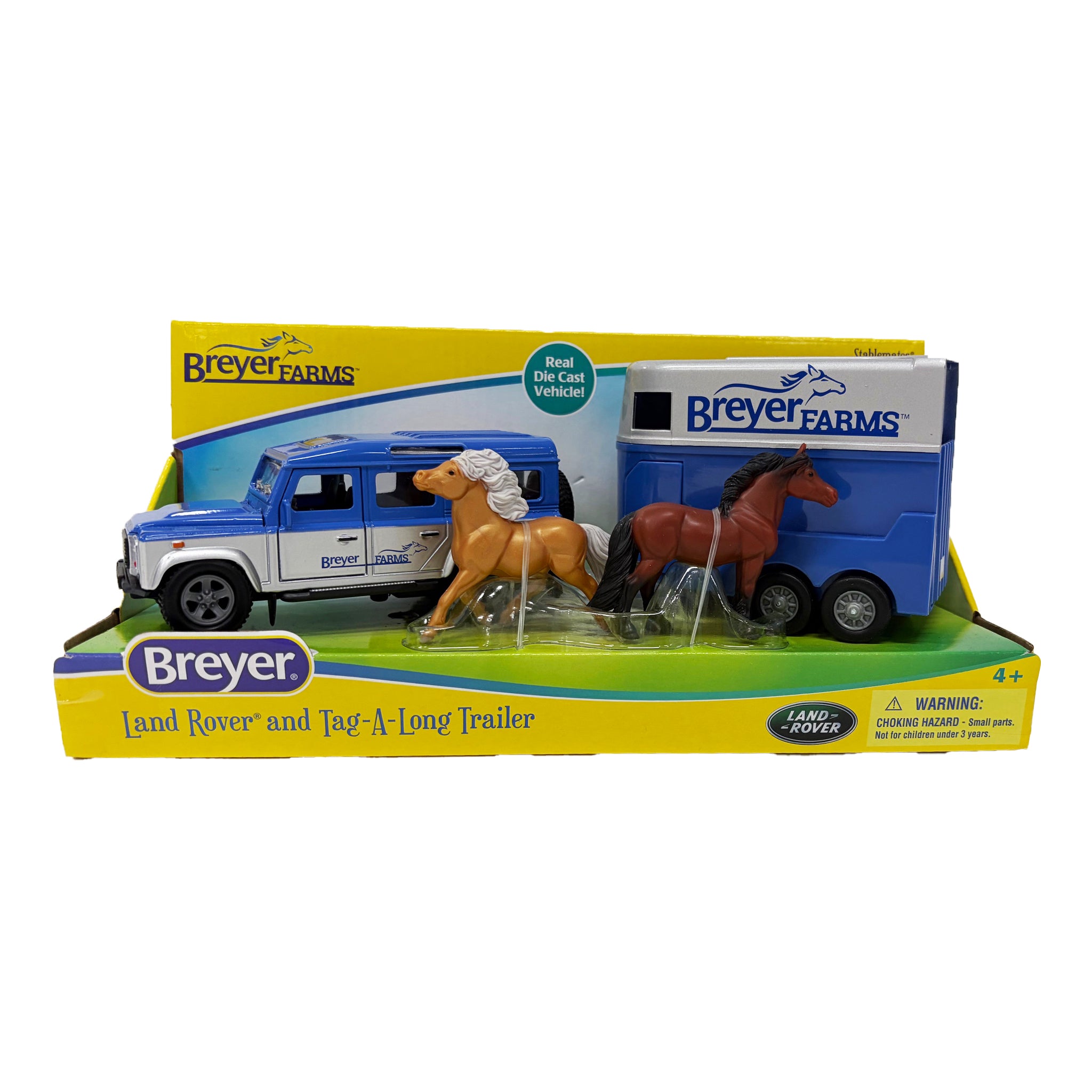 Breyer Stablemates Farms Land Rover & Tag-A-Long Trailer Box Damage