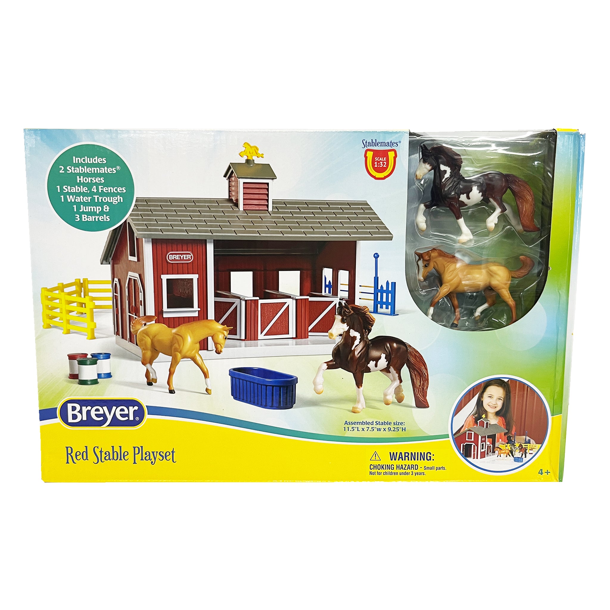 Breyer Stablemates Red Stable Set Box Damage
