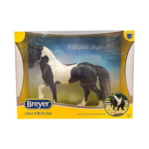 Breyer Traditional Battlefield Angel HP "Ezra" - Pinto Friesian Sporthorse Box Damaged