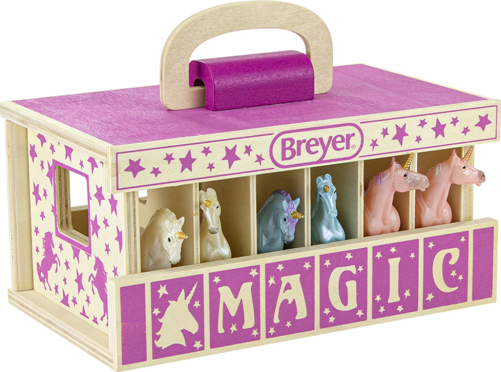 Breyer Stablemates Unicorn Magic Wooden Carry Stable
